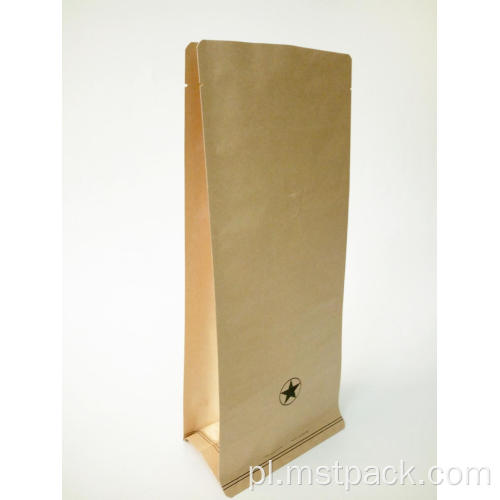 Brązowa płaska torebka z papieru pakowego